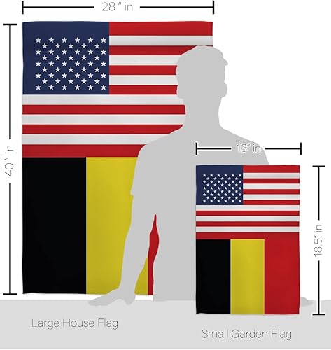 Miniatura 2 de Bandera de la amistad de Bélgica y Estados Unidos, bandera de la amistad para pared, postes de bandera para exteriores, decoración al aire libre,