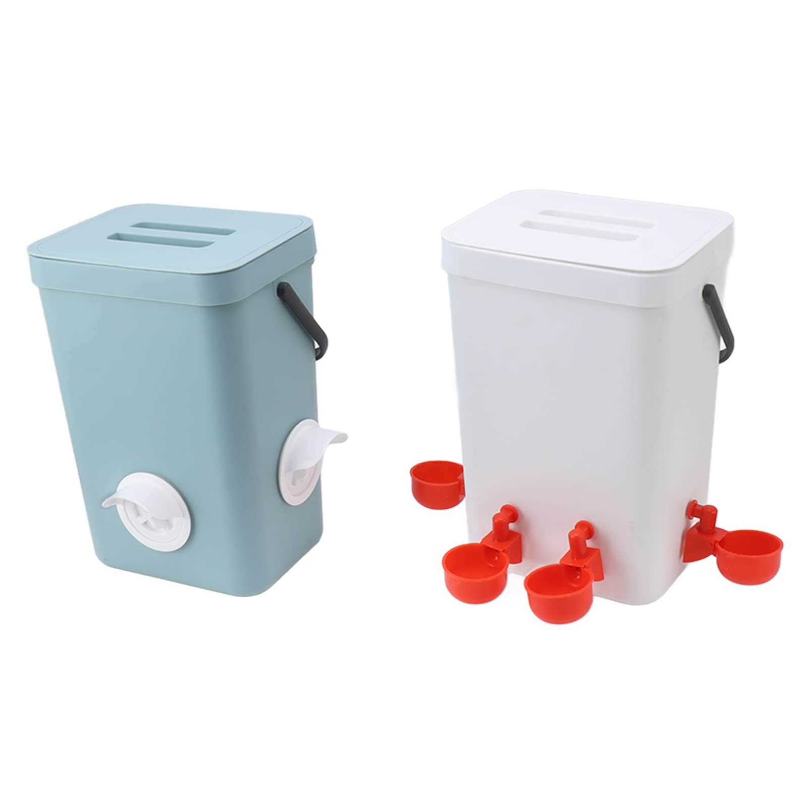 Comedero Automático para Pollos, Tetinas de Agua para Pollos, Vasos para Cría de Aves de Corral, Juego de Recipientes de Alimentación para Pollitos, Patos