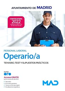Operario-a del Ayuntamiento de Madrid . Temario, test y supuestos prácticos