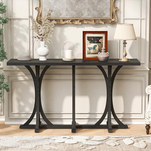 JIVOIT Farmhouse Console Table with Spacious Tabletop, 59.8'' Wooden Entryway