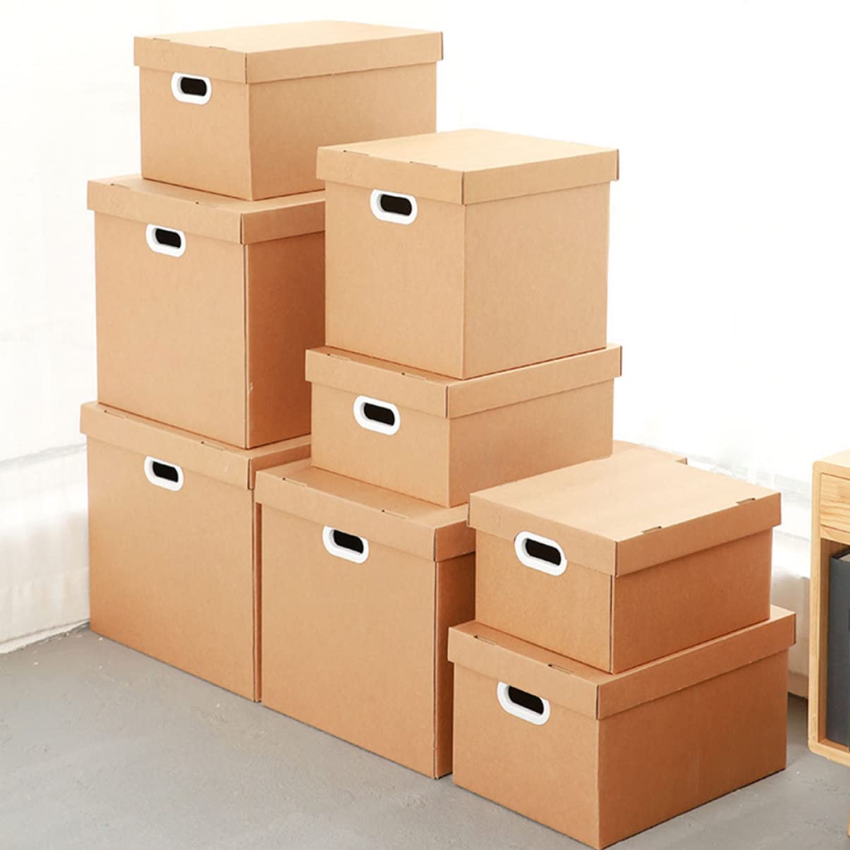 Gadpiparty Aufbewahrungsbox für Dokumente aus Papier Khakifarbene Ablagebox mit Deckel Tragbarer Aktenorganizer für Büro und Schule Stilvoll und Einfach zur Büro und Schulorganisation