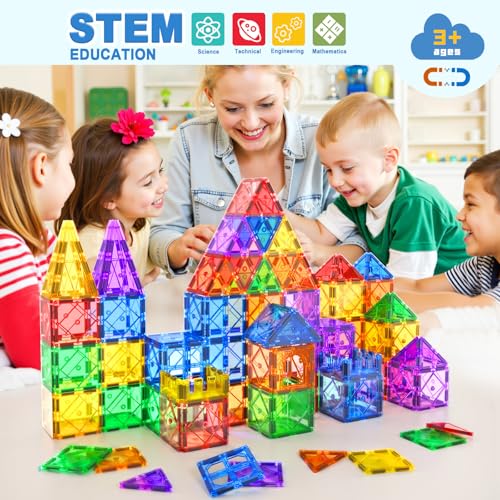 Soyee 102-Piece Magnetic Tiles Building Set — view 6