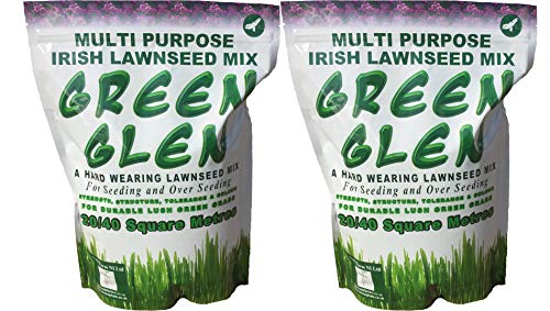 Green Glen Hard Wearing Grass Seed - Lawn Seed Mix for Hardy Ornamental Lawns, Sports, Amenity, Recreation and Play Areas.