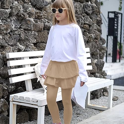 Witwot Girls Leggings with Skirt School Uniform Pants for Kids Clothes4