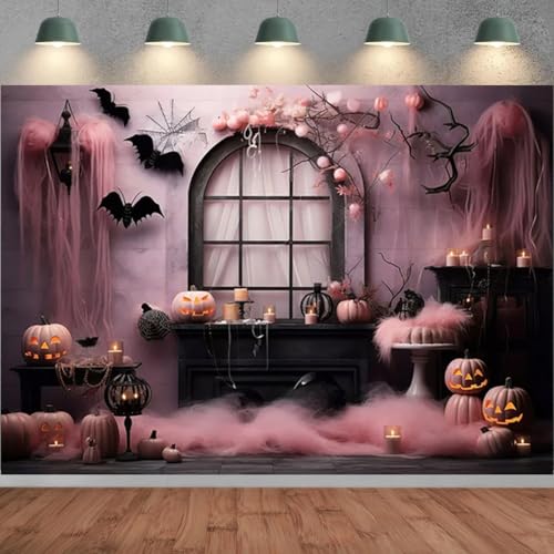 Pink Halloween Pumpkin Background Prom Spooky Pumpkin Photography...