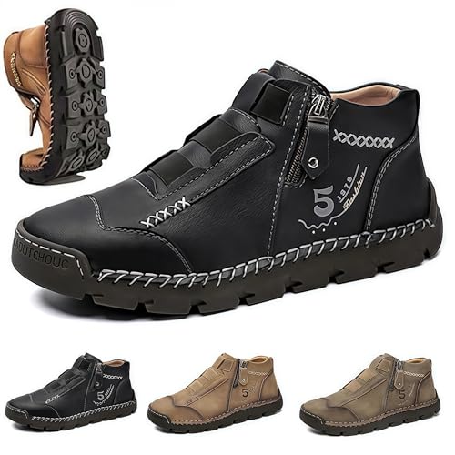 Matufit Shoes for Men&Women, Matufit Orthopedic Shoes for Men, Matufits Shoe for Mens Slip On Leather Waterproof Non-Slip Flats