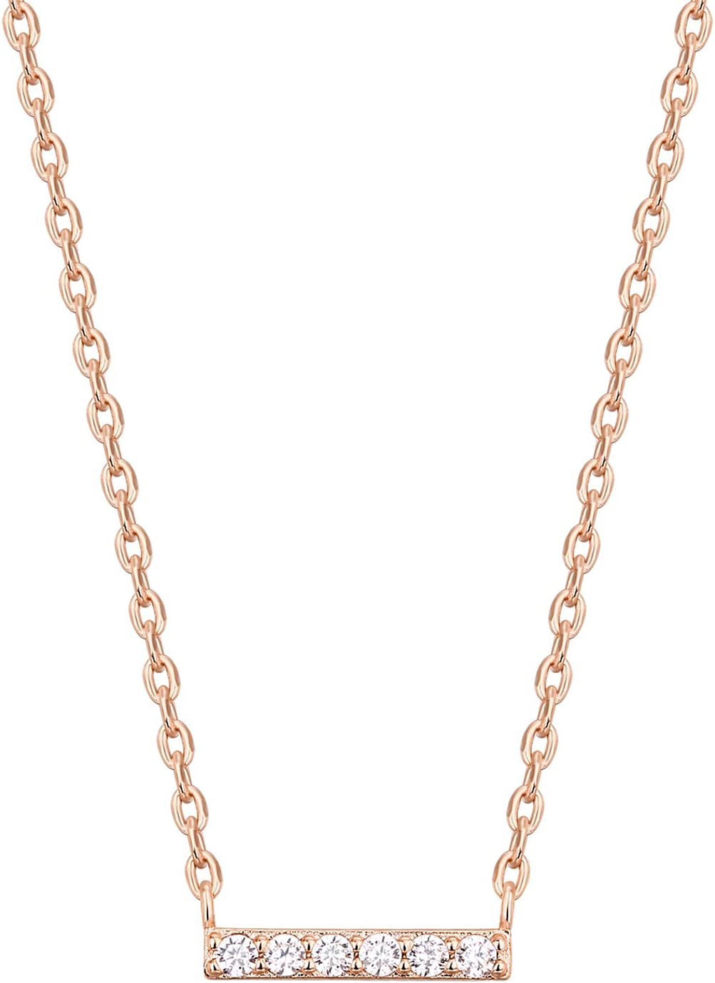 PAVOI14K Gold Plated Bar and Delta Pendant | Layered Necklaces | Gold Necklaces for Women | 18" Length with a 2" Extension