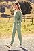 PRETTYGARDEN Women's Fall 2 Piece Lounge Set Long Sleeve Tops Ribbed Pants Spring Matching Sweatsuit Travel Outfits Clothes (Bean Green,Large)