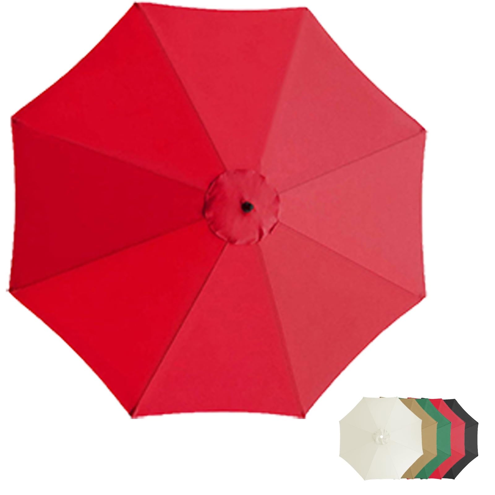 Toile de rechange pour parasol 2,7m à 8 baleines de 132-134cm, housse extérieure anti-UV hydrofuge