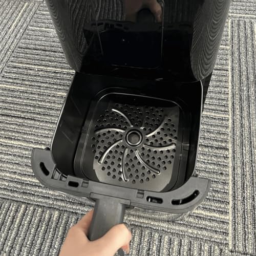 Modern Touchscreen 4.5QT Black Stainless Steel Air Fryer: Effortless Cleaning and Stylish Design