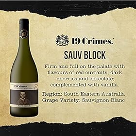 19 Crimes Sauvignon Blanc White Wine, 75cl