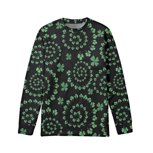 Hawapod St Patricks Day Sweatshirt For Boys Girls Kids Teens Irish Festival Holiday Long Sleeve Crewneck Sweatshirts Graphic2