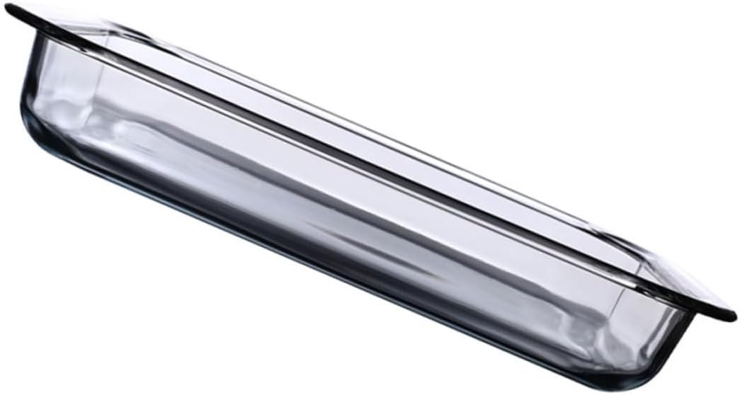 1pc Tempered Glass Baking Tray - Rectangular Microwave Oven Plate for Home Use for Baking and Serving Rice Dishes Easy to Clean