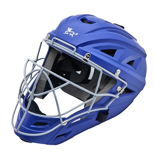 Jadekylin Baseball Catchers Helmet Matte (Large, Royal Blue)