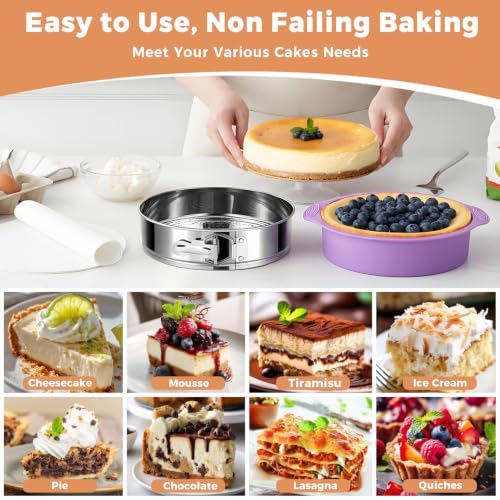 Molgree Non-toxic Springform Pan 9 Inch Nonstick Cheesecake Pan with Sleeve - image 6