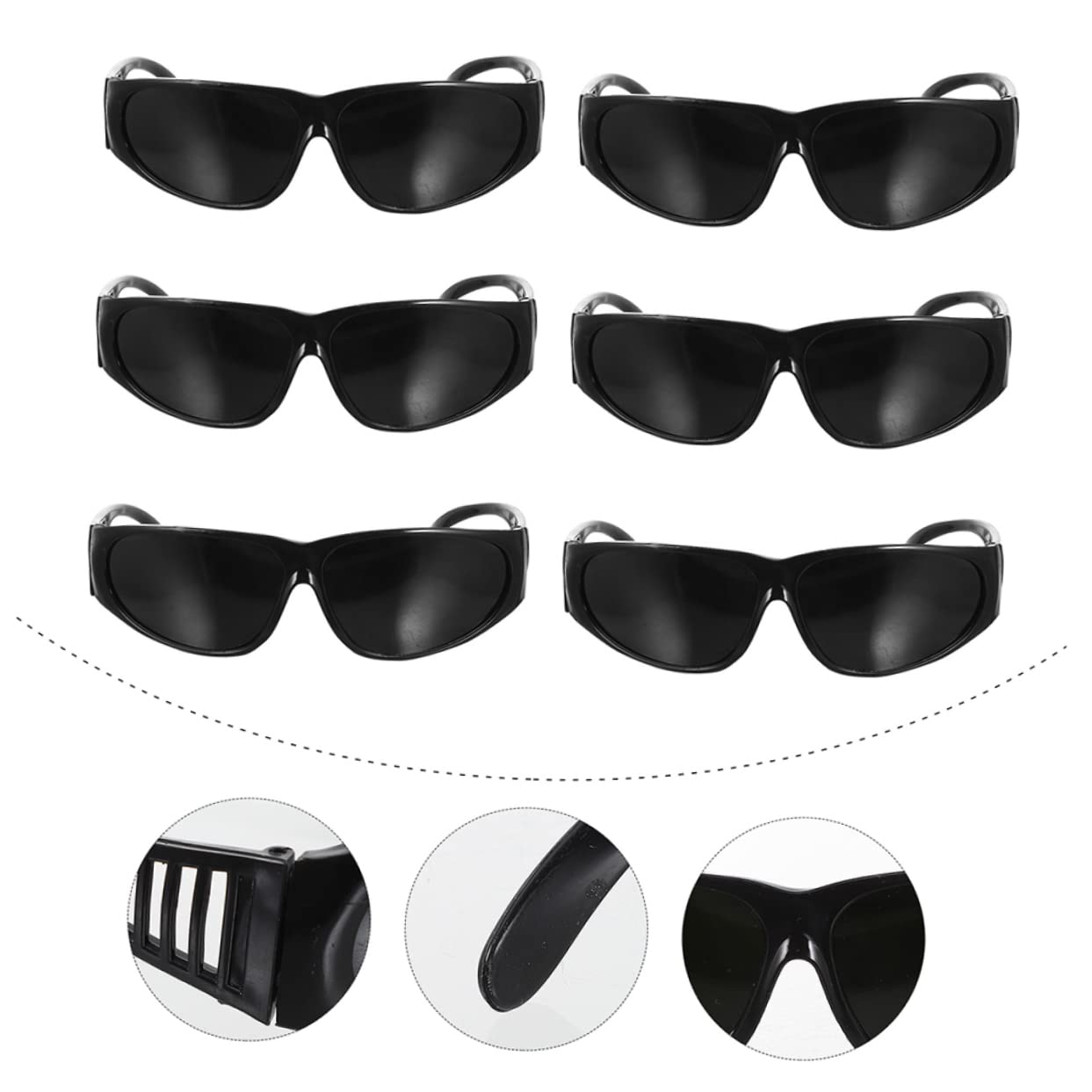 VILLCASE Lunettes De Soudage Lunettes De Travail Protecteur Industriel Sécurité Adulte Soudeur Des Lunettes Pour Le Travail Souder Lunettes De Soudure Noir Abdos