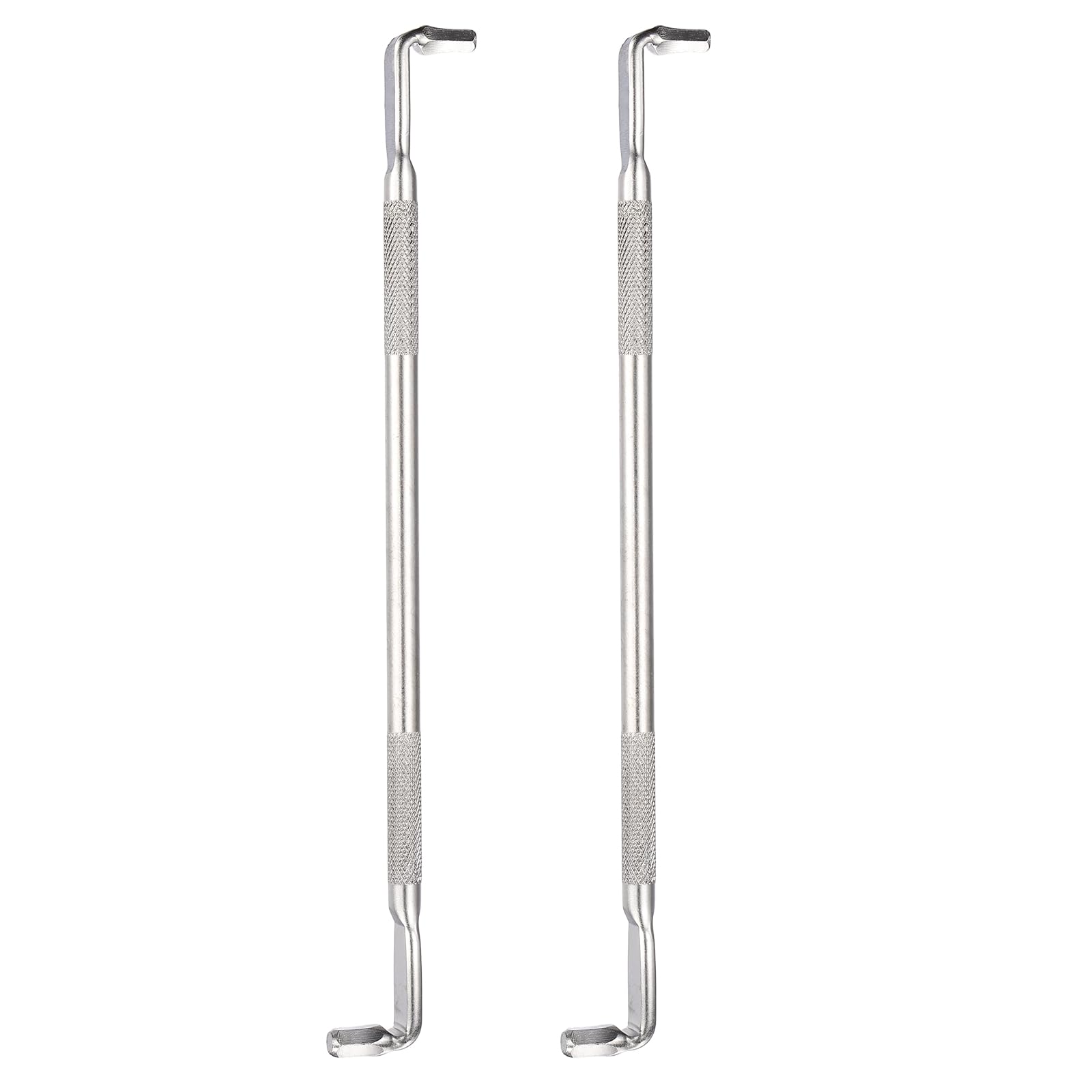 sourcing map 2PCS Offset Screwdriver H4/H5 Right Angle 90 Degree Screw Driver Double Ended Z-Type 200mm Length Hand Tool for Repair, Silver