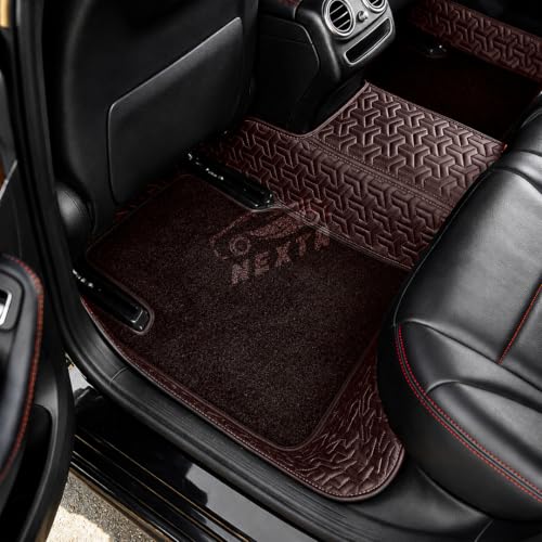 Image of NEXTA 8D Custom Floor Mats for BMW 520 Model (2009-2016) Full Coverage All Weather, All Season Coffee