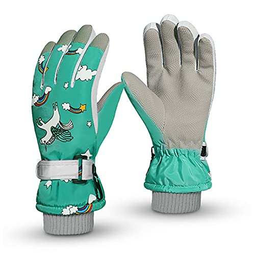 Image of RARITYUS Kids Cute Unicorn Gloves Waterproof Winter Ski Fleece Lined Snow Glove Thermal Warm Mittens for 3-9 Boys Girls