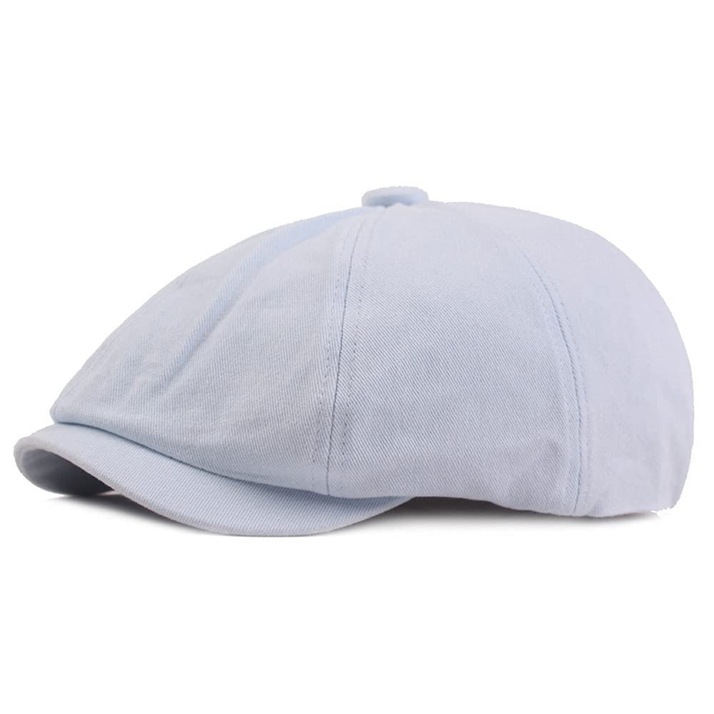 Yanjay Store Women Ladies Stylish Cotton Newsboy Hat Golf Driving Beret Cabbie Ivy Hats Flat Cap (Blue)