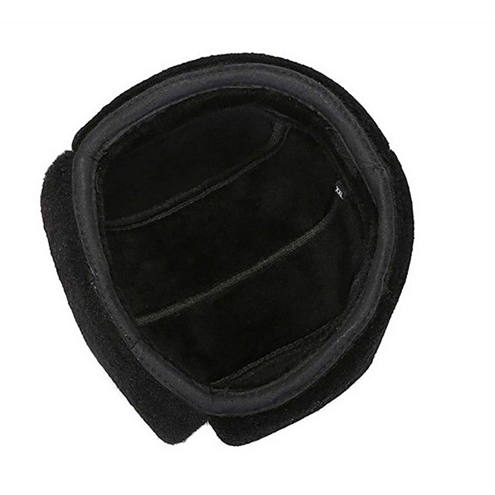 G&F The Elderly Leather Lei Feng czapka z daszkiem ze skóry bydlęcej podwójna klamra z ochroną uszu zima