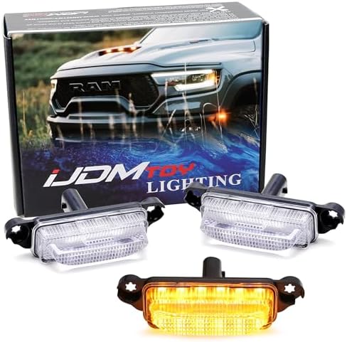 Amazon.com: iJDMTOY 3pc Set Frosted White Clear Lens 3000K Amber Yellow ...