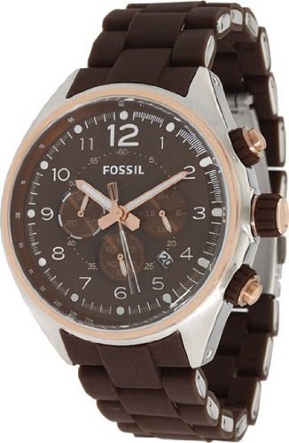 Fossil Analog Brown Dial Men's Watch CH2727, angled view turi l-kuruna u l-buttijiet
