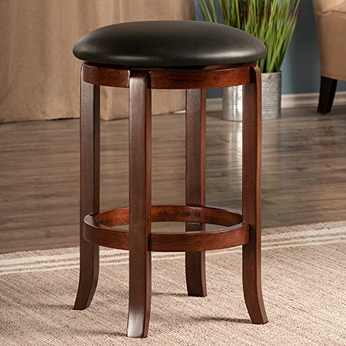 Winsome Walcott Swivel Bar Stool, 24", Walnut #TOP1