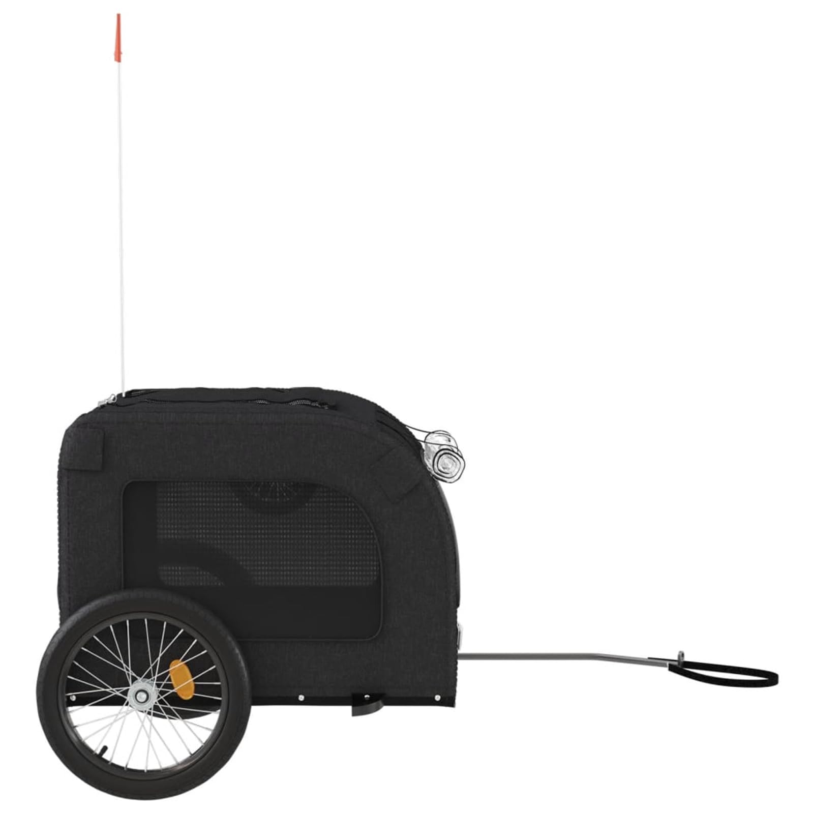 Homgoday Przyczepa rowerowa dla zwierząt czarna Oxford i żelazo, wyposażenie wózka dla psa, wózek rowerowy wózek rowerowy, wózek dla psa, transporter rowerowy model 93842