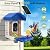 NEEZUKAR Smart Bird Feeder with Camera Solar Powered, AI Species Identification, 2K HD Video, Instant Arrival Alerts, Weatherproof Design for Outdoor, Gift for Father's Day(Blue)