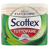 Maxi rollos ultra decoradas Scottex Tuttofare, papel higiénico con doble capa, 4 maxi rollos, Pack de 2 (2x4 rollos)
