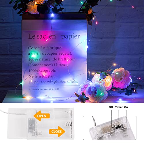 Minetom fairy lights battery operated, 5 pack 7 ft 20 led string lights with timer, waterproof silver wire fairy lights for bedroom christmas home party wedding decorations 4 Minetom fairy lights battery operated, 5 pack 7 ft 20 led string lights with timer, waterproof silver wire fairy lights for bedroom christmas home party wedding decorations - image 5