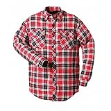 ontario hockey league jobs Abgerundeter Saum Craftland Ontario Thermohemden Blau  Grau  Rot  Kariert  100% Baumwolle  Pflegeleicht  Strapazierfähig  Brusttasche Gefüttert Durchgehende Knopfleiste (L, Rot-Kariert)