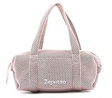 Mit Reißverschluss, aufgesetzte Tasche auf der Vorderseite, eine Innentasche mit Reißverschluss, Schleife an den Seiten