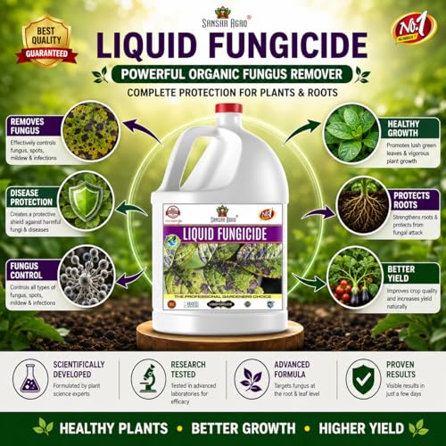Image of Sansar Agro Liquid Fungus Remover, Essential Organic Fungus Remover for removing all types of Fungus From Plants (500 ml)
