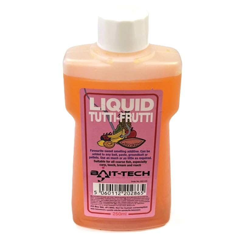 Liquid Tutti Fruitti Glug 250ml by Bait-Tech Fishing Bait Angling