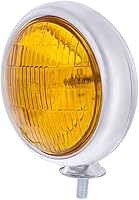 Vista 4 de United Pacific C364009 - Luz antiniebla de cristal estilo vintage de 6 V con carcasa, bombilla halógena H3, ajuste universal, carcasa cromada, lente