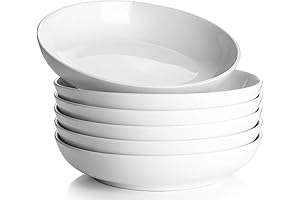Y YHY Pasta Bowls, 30oz Porcelain 6-Piece Pasta Dishes