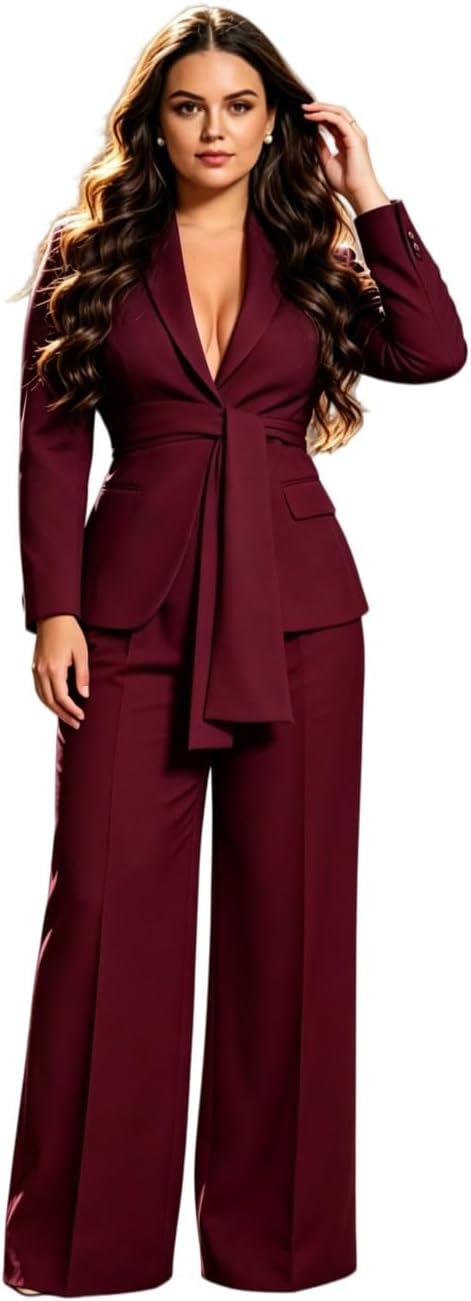 2 PC Women Suit Slim Fit Blazer Pants Business Suits Prom Outfit