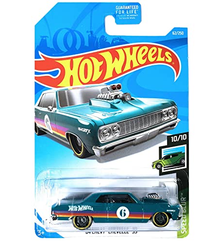 DieCast Hot Wheels '64 Chevy Chevelle SS - 2019 Speed Blur 10/10 [Teal] 62/250