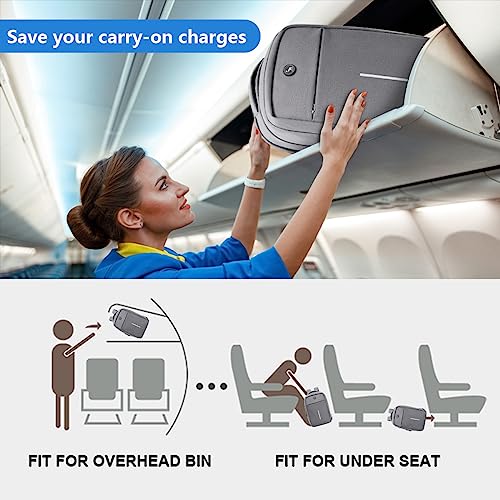 OIWAS Travel Laptop Backpack, Lightweight Business Work Backpack for Men 15.6inch Carry On Backpack with USB Port, 32.8L Large Airline Approved Laptop Daypack (Grey)3