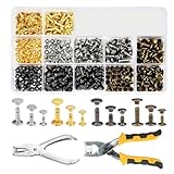 【Einfach zu Verstauen】 Alle nieten für leder-nieten sind ordentlich in einer box mit separaten fächern verstaut, leicht und tragbar. so wird sichergestellt, dass nieten unterschiedlicher größe und farbe nicht verwechselt werden. Das übersichtliche und kompakte design erleichtert die aufbewahrung und den transport von hohlnieten set-nieten und sorgt dafür, dass ihr arbeitsplatz ordentlich und effizient bleibt, ohne zu viel platz einzunehmen.