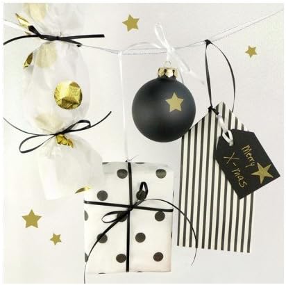 Pack of 20 paper napkins 33 x 33 cm Black and Gold, Present, Christmas gifts
