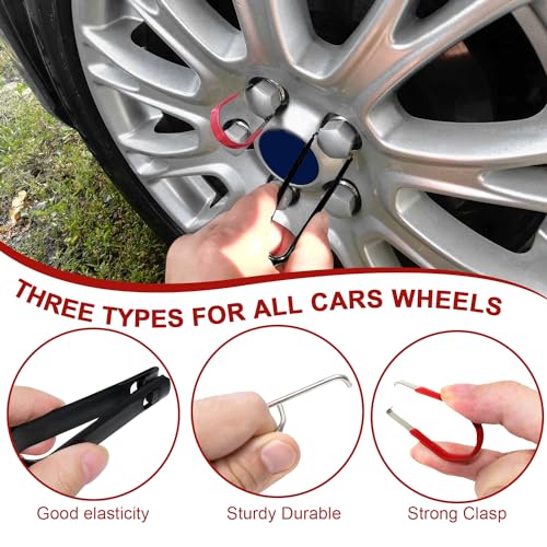 mvorry Radschrauben Kappen Werkzeug, 6-Teiliges Set Radmutterkappen Abzieher, RadschraubenKappen Werkzeug, Radschrauben Radmutter Radschraubenkappen, Universal Demontagezange Abzieher Abziehaken
