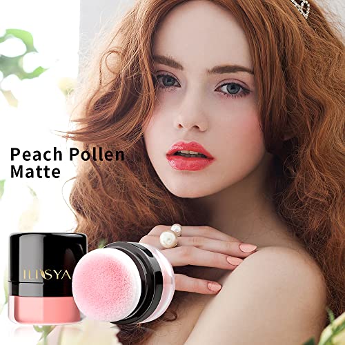 Rouse Face Blush Powder Makeup Soft Mushroom Blush For Cheeks Long Lasting Makeup Powder Highlight - Matte Finish (Peach Pollen) #TOP1