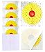 Plai Girasole Anti-Mosche, Trappole per Mosche da Finestra, Sunflower Fly Sticker, Antimosche Casa e Camera - 20 Pezzi