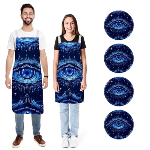 Tabliers de cuisine yeux de Dieu pour cuisiner à deux sans se tacher