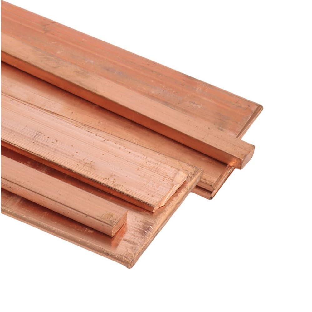 Płaski pręt z czystej miedzi, Płaski pręt T2 z czerwonej miedzi, wiele rozmiarów, długość 500 mm(5x12x500mm)