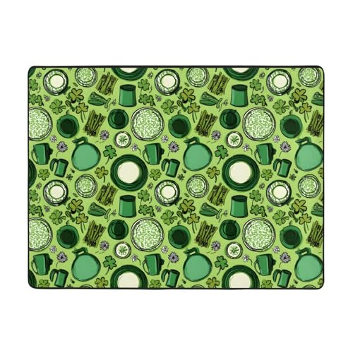 Tapis de sol en flanelle imprimé Party Table absorbant et lavable - 2