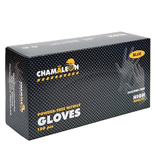 Preisvergleich Produktbild Chamäleon 100 Stück x Blau Gr. L Nitrilhandschuhe Nitril Profi Einweghandschuhe